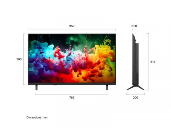 LG Televizor 43QNED70B3C QNED-Mini LED 43 inch 4K Ultra HD smart webOS 26 crna