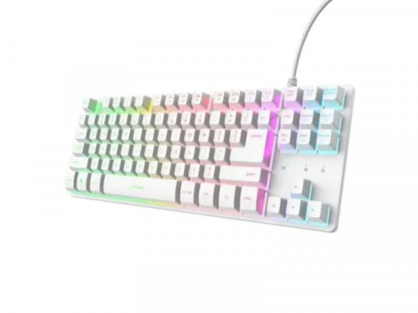 TRUST Tastatura GXT833 THADO žicna RGB SRB gaming bela
