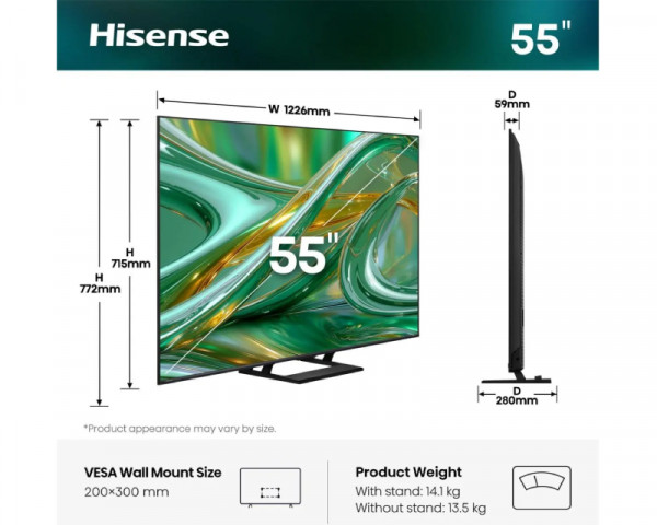 HISENSE 55 inča 55E8S ULED 4K UHD Smart TV 