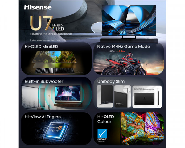 HISENSE 85 inča 85U7SE ULED MiniLED 4K UHD Smart TV