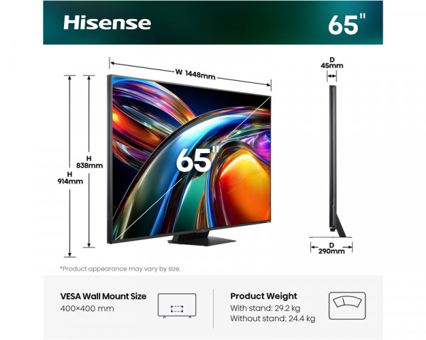 HISENSE 65 inča 65UR9S ULED RGB Mini-LED 4K UHD Smart TV 