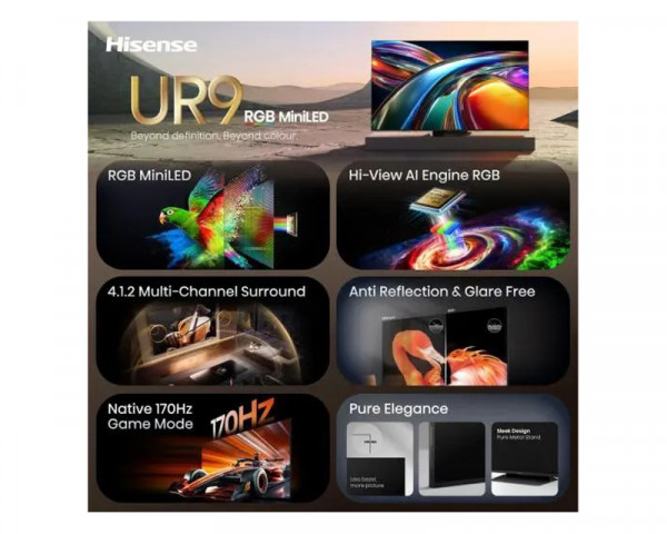HISENSE 65 inča 65UR9S ULED RGB Mini-LED 4K UHD Smart TV 
