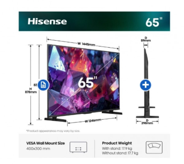 HISENSE 65 inča 65E7S PRO Hi-QLED 4K UHD Smart TV