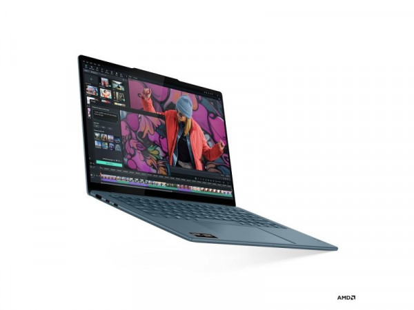 LENOVO Laptop Yoga Slim 7 14AKP10 DOS 14 inch WUXGA OLED Ryzen AI 7 345 32GB/1TB bklt srb bez ADP Tirkiz