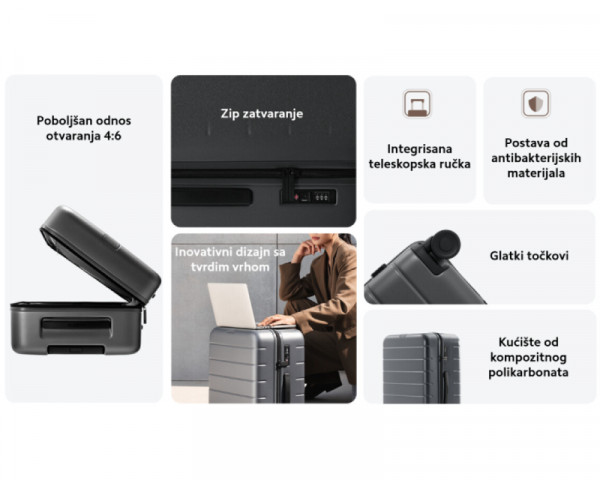 XIAOMI Luggage Classic 20 inča sivi kofer BHR8603GL