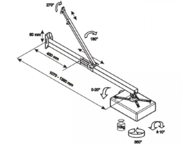 VEGA WMC 39-140 zidni nosač za Short Throw projektor