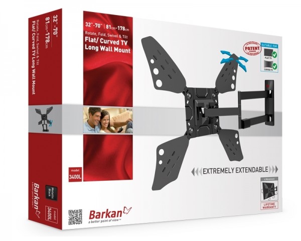 BARKAN 3400L.B LCD TV zidni nosač do 65'' za ravne i zakrivljene televizore