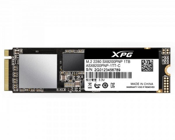 A-DATA SSD 1TB M.2 PCIe Gen 3 x4 NVMe ASX8200PNP-1TT-C