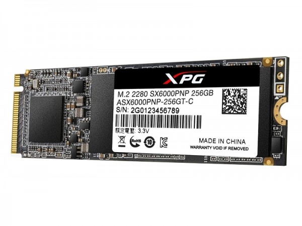 A-DATA 256GB M.2 PCIe Gen 3 x4 NVMe ASX6000PNP-256GT-C SSD