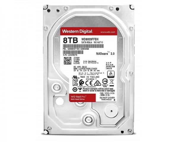 Western Digital 8TB 3.5'' SATA III 256MB 7.200rpm WD8003FFBX Red Pro