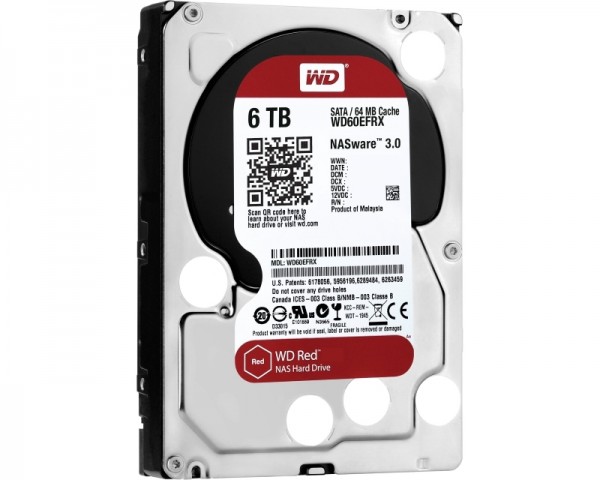 WD 6TB 3.5'' SATA III 64MB IntelliPower WD60EFRX Red