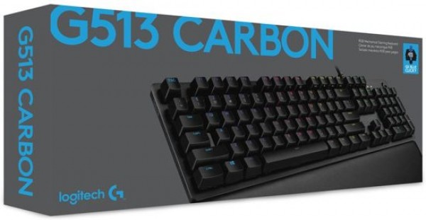 Logitech G513 Mechanical Gaming Keyboard - GX Blue (Clicky) - CARBON - US, New