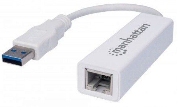 MH adapter USB 3.0Muški Gigabit RJ45 port, beli