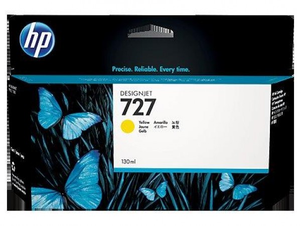 HP No. 727 130-ml Yellow Designjet Ink Cartridge za T920T1500 ePrinter series [B3P21A]