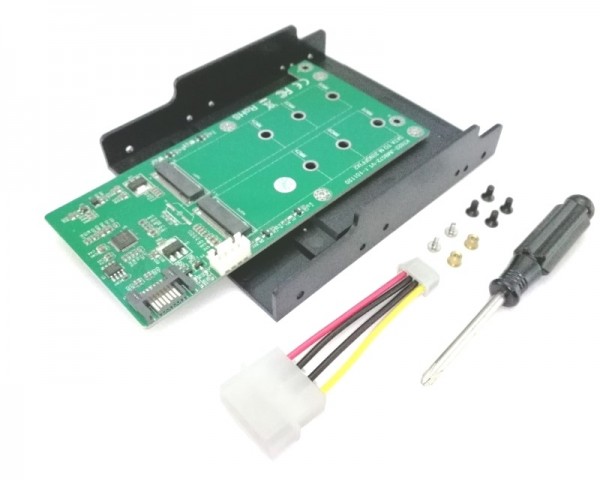 MAIWO Adapter interni  2xM.2 SSD to SATA , 3.5'' tray design KT022B