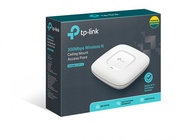 TP-LINK Access point 300Mbps Wi-Fi N Ceiling Mount, 1x10100Mbps LAN, 2xinterna antena