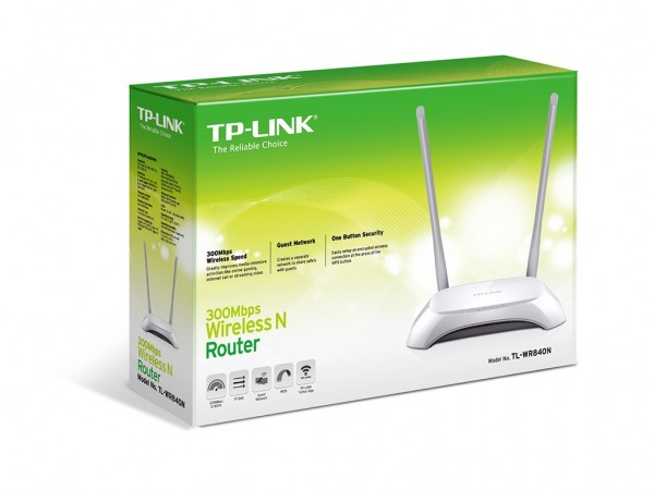 TP-LINK Wi-Fi Ruter N300, 5x10100M port, 2x5dBi eksterna antena