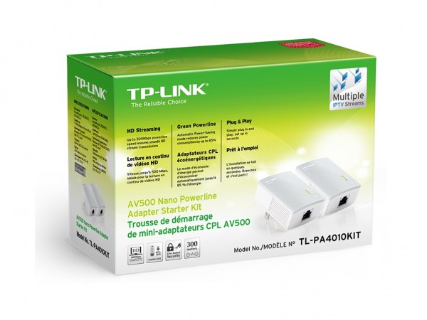 TP-Link TL-PA4010KIT AV500 Nano Powerline Adapter Kit