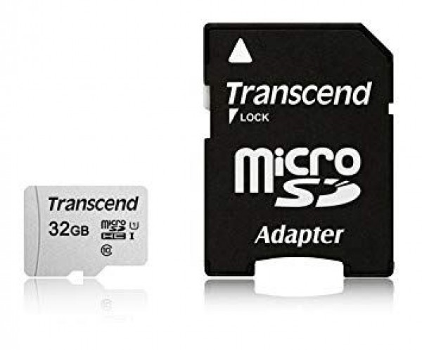 TRANSCEND 32GB + SD adapter TS32GUSD300S-A