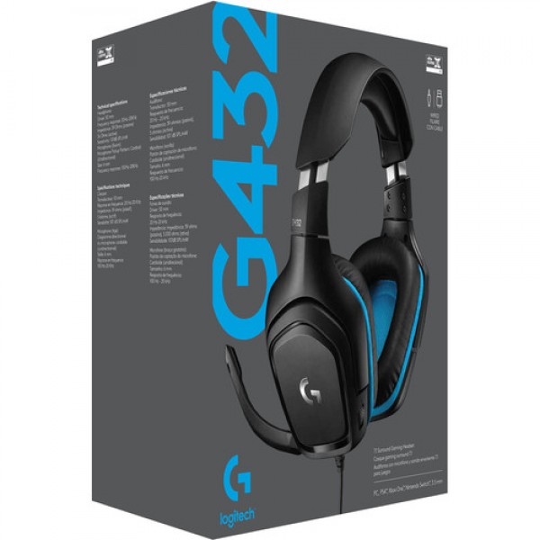 Logitech G432 7.1 Surround Sound Gaming Leatherette