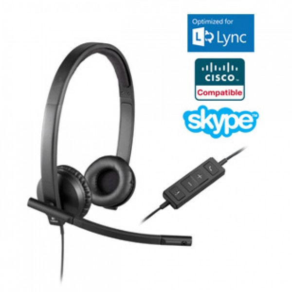 Logitech H570e Headset Stereo, USB