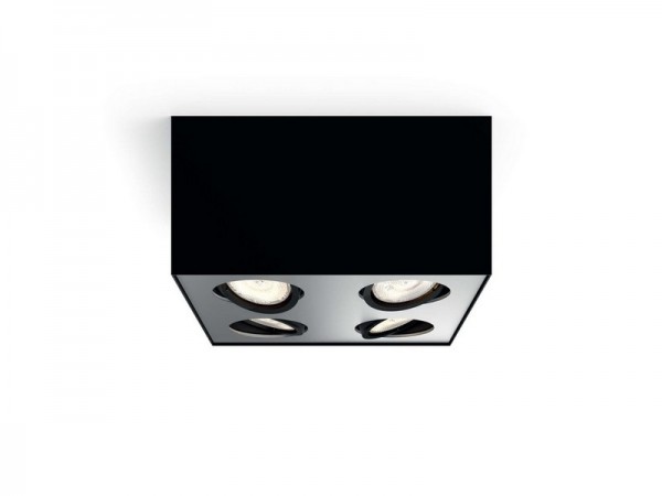 BOX LED spot svetiljka crna 4x4.5W 50494/30/P0