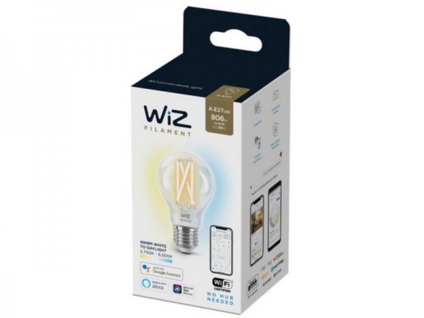 WIZ017 Wi-Fi 60W A60 E27 927-65 2700 - 6500K CL TW 1PF/6