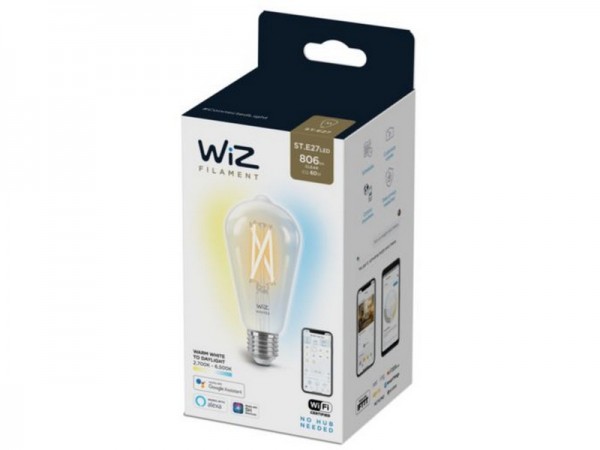 WIZ018 Wi-Fi 60W ST64 E27 927-65 CL 2700 - 6500K TW 1PF/6