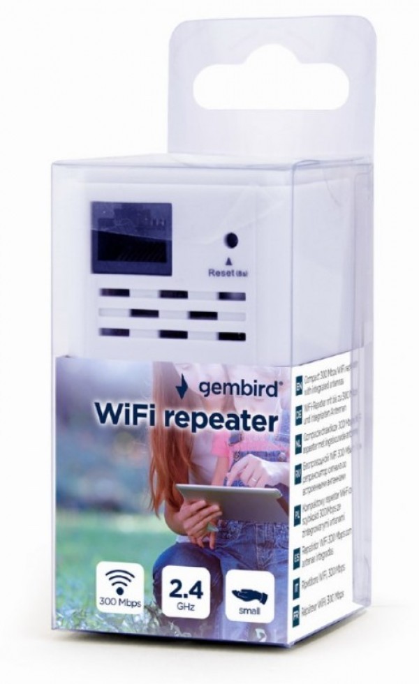WNP-RP300-03 Gembird WiFi ripiter/ruter 300Mbps, 2x3dBi, RF pwr 