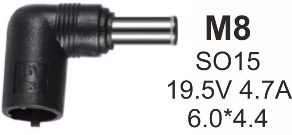 NPC-SO15 (M8) Gembird konektor za punjac 90W-19.5V-4.7A, 6.0x4.4mm PIN