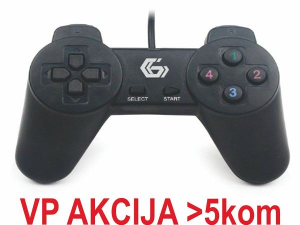 JPD-UB-01 ** Gembird USB 2.0 digital gamepad black (207)