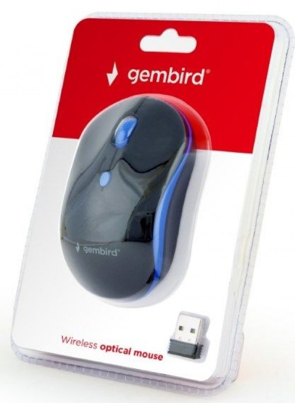 MUSW-4B-03-B Gembird Bezicni mis 2,4GHz opticki USB 800-1600Dpi black/blue