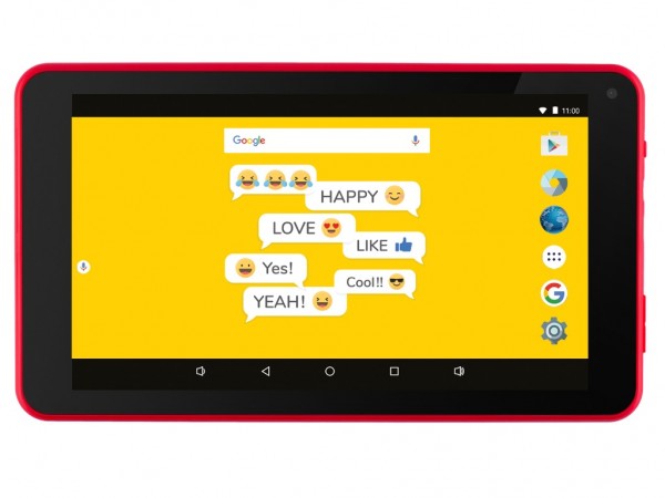 eSTAR Themed Tablet Emoji 7399 7'' ARM A7 QC 1.3GHz2GB16GB0.3MPWiFiAndroid 9Emoji Futrola