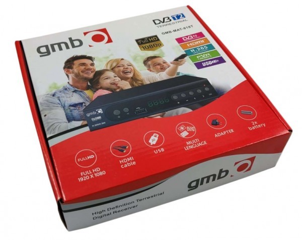 GMB-MAT-818T **DVB-T2 SET TOP BOX USB/HDMI/Scart/RF-out, PVR,Full HD, H265, hdmi-kabl, modulator1486