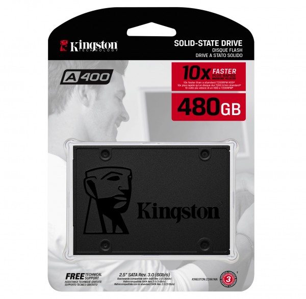 Kingston SSD A400 480GB 2.5'' SATA 3.0 SA400S37480G