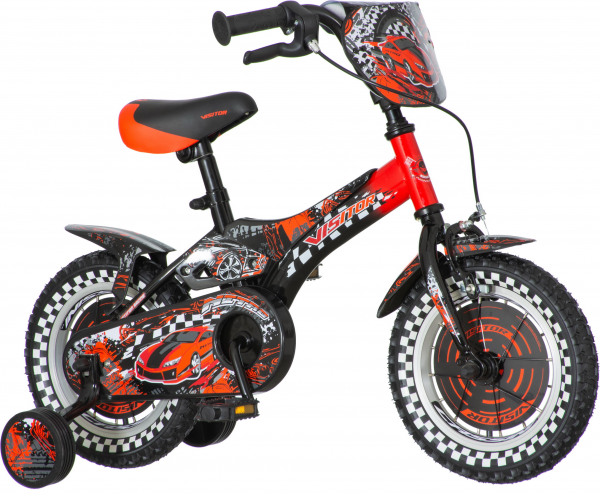 NITRO 12” DEČIJI BICIKL CRVENO CRNE BOJE