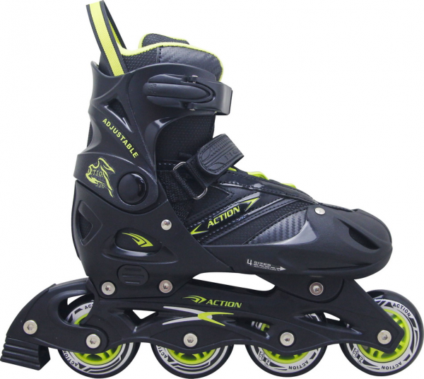 ROLER PW126B-C CRNO SIVA M(37-40) PVC ABEC5 PU TOČKIĆI