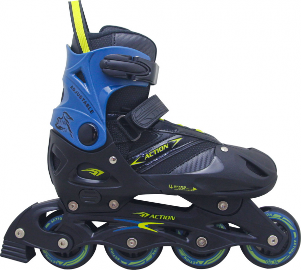 ROLER PW126B-C CRNO PLAVA M(37-40) PVC ABEC5 PU TOČKIĆI