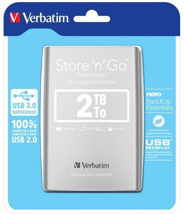 Verbatim HDD 2TB 3.0 Sivi (53189)