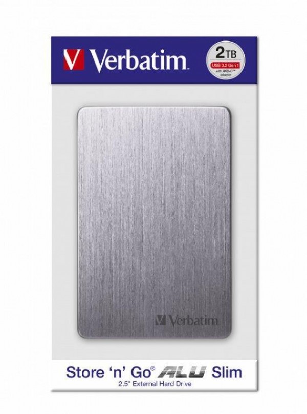 Verbatim Alu Slim HDD 2TB Grey (53665)