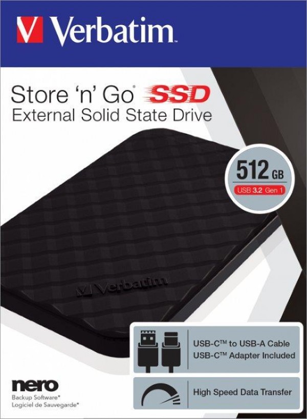 Verbatim Portabl ext. SSD 512G (53250)