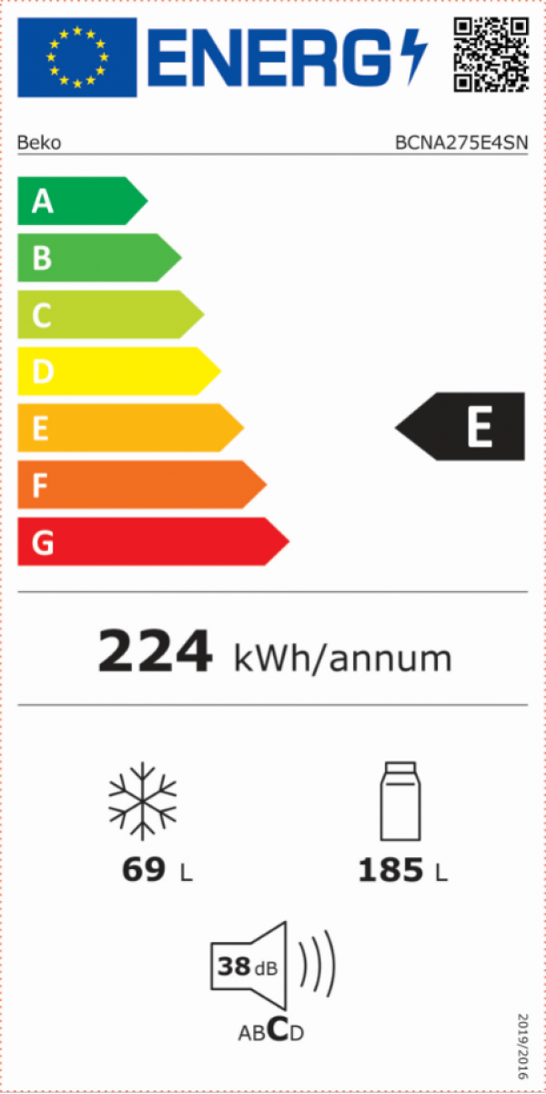 BEKO Ugradni frižider BCNA275E4SN