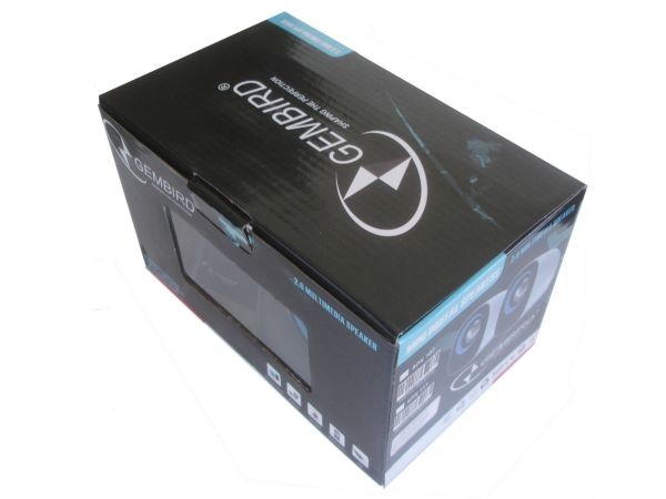 GEMBIRD SPK-111  Stereo zvucnici black/black, 2 x 3W RMS USB pwr, 3.5mm kutija sa prozorom (374)