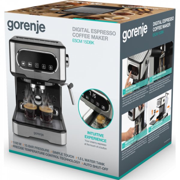 GORENJE Aparat za kafu espresso ESCM15DBK