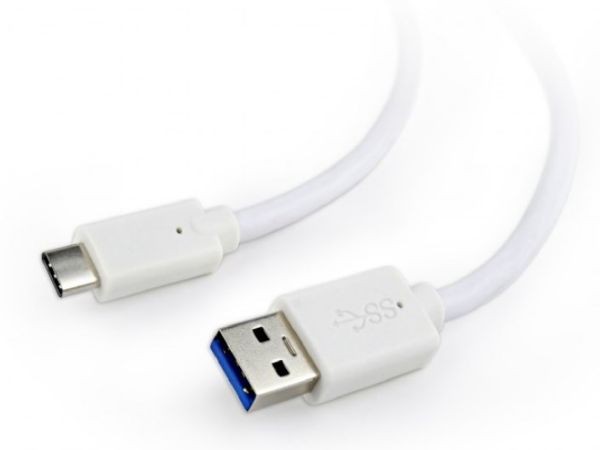 GEMBIRD CCP-USB3-AMCM-6-W USB 3.0 AM to Type-C cable (AM/CM), 1.8 m, white