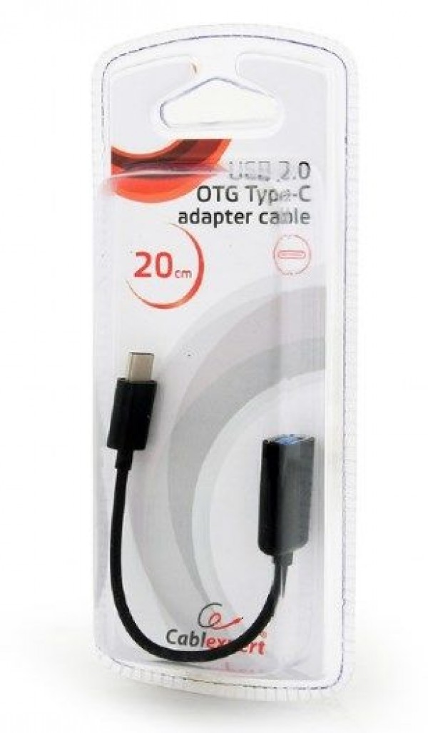 GEMBIRD AB-OTG-CMAF2-01  USB 2.0 OTG Type-C adapter cable (CM/AF), blister