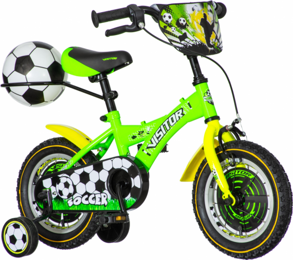 VISITOR Dečiji bicikl SOC120 Soccer 12'' zeleno-crni
