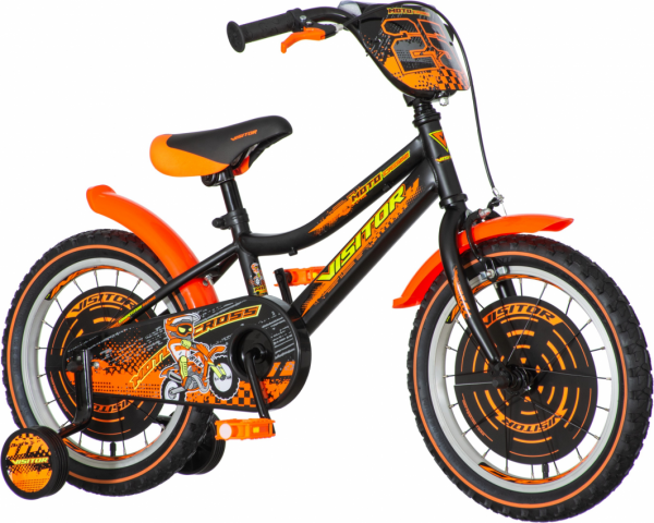 VISITOR Dečiji bicikl MOT160 Moto cross 16'' crno-oranž