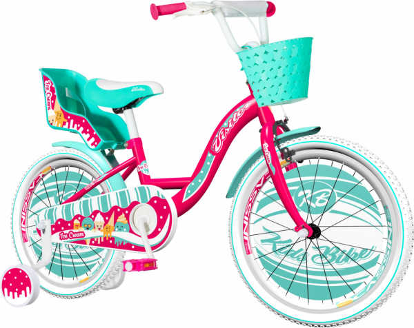 VISITOR Dečiji bicikl CRE160 Creme 16'' roze-tirkiz