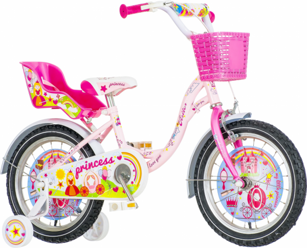 VISITOR Dečiji bicikl PRI160 Princess 16'' roze-bela